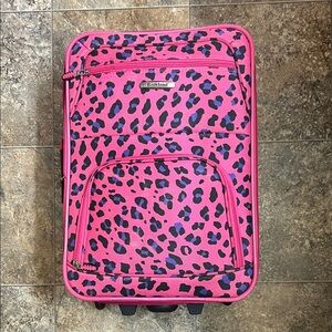 Pink and Gray Suitcase